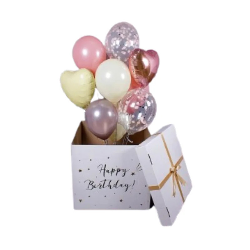 Birthday Surprise Box XXL with helium balloons